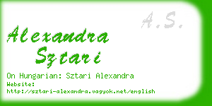 alexandra sztari business card